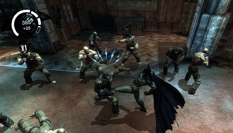 Making elements deviate from the pattern can also be done dynamically. Note how the "lightning" user interface element hovering over one of the enemies now makes this enemy deviate from the rest. The design overall keeps the group together, but the highlighted fighter demands special attention now. This deviation is of course also supported by the combat animations.